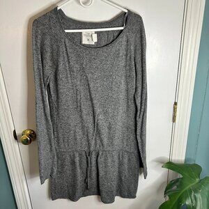 H&M L.O.G.G. Gray Knit Long Sleeve Dress Tunic Size M